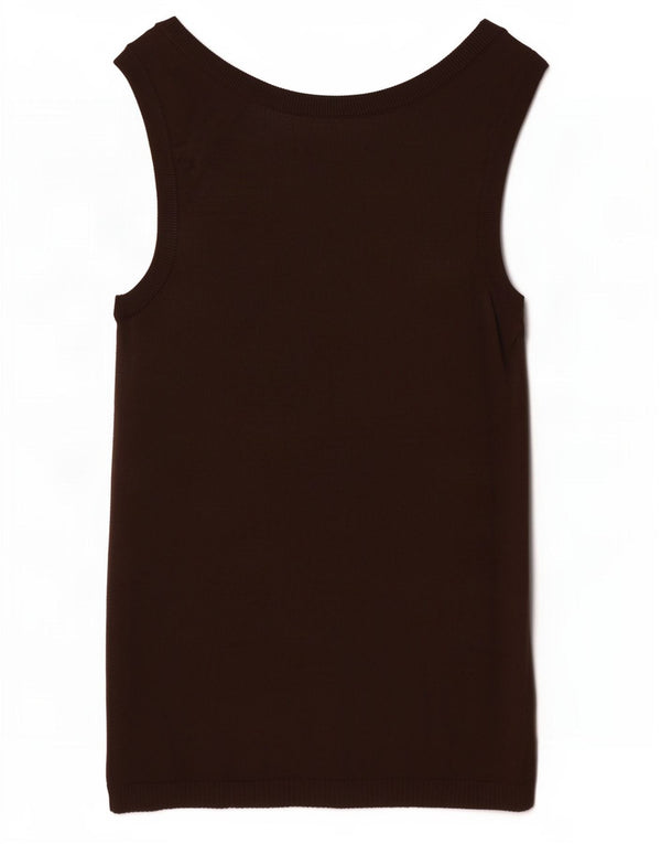 Zara ženski prsluk UK 8 Small Brown Viskoza