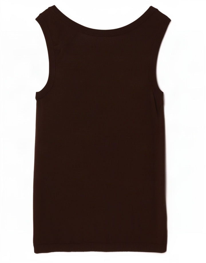 Zara ženski prsluk UK 8 Small Brown Viskoza