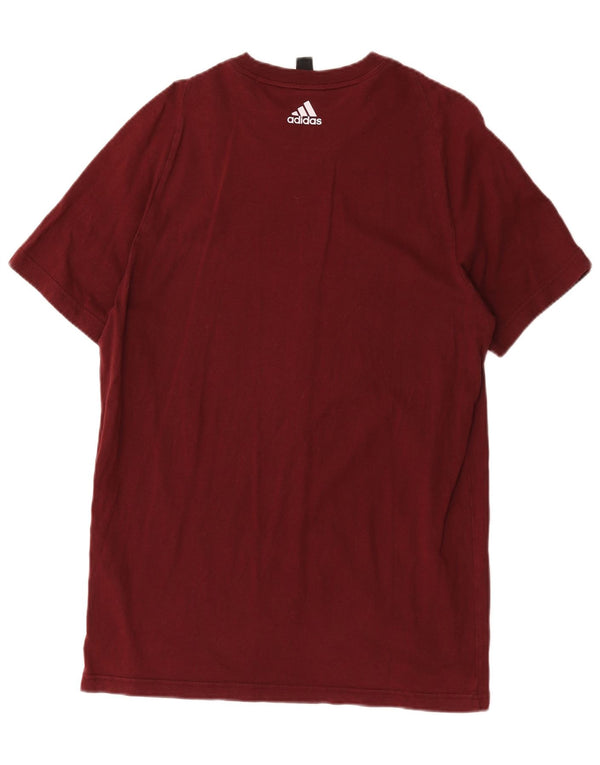 Adidas muška majica kratkih rukava s grafičkim motivima, srednji tamnocrveni pamuk