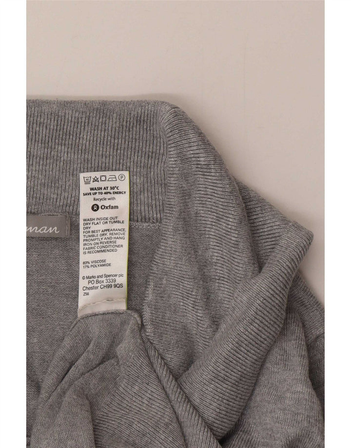 Marks & Spencer ženski pulover s rol izrezom UK 12 Srednje siva viskoza