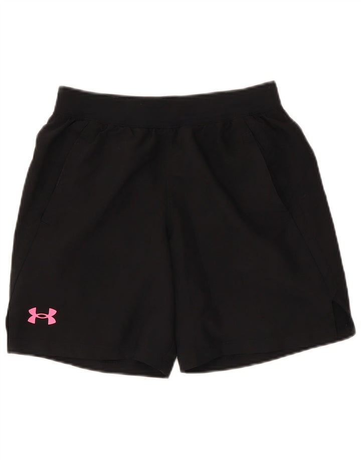 Under Armour Girls Graphic Sport Shorts 9-10 Years Medium Black Poliester