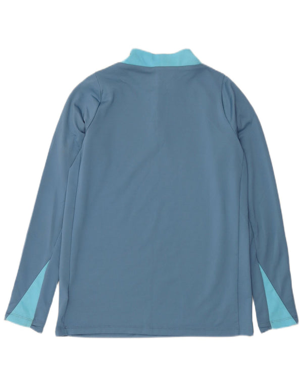 Nike Boys Dri Fit Slim Zip Neck Pullover Top Trenirka 13-14 Years XL Blue