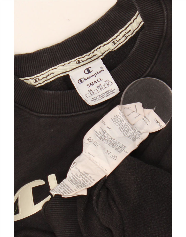 CHAMPION Ženski džemper s grafičkim motivima UK 10 Mali crni pamuk