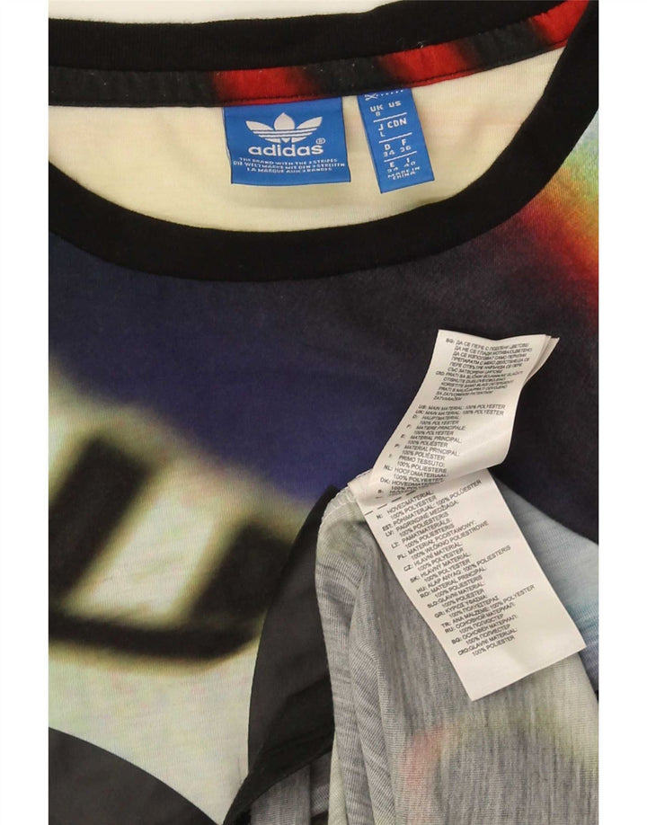 Adidas ženska majica kratkih rukava s grafičkim motivima UK 8, mali višebojni poliester