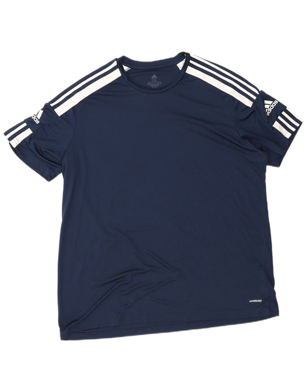 Adidas muška Aeroready majica kratkih rukava 2XL mornarsko plava poliesterska boja