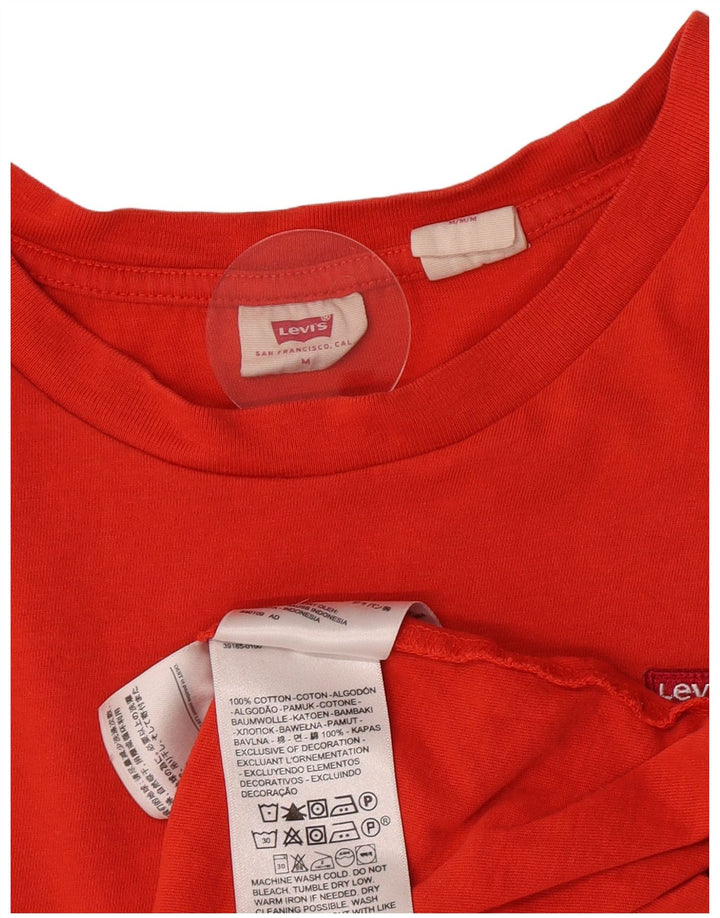 Levi's ženska majica kratkih rukava UK 12 Srednje crveni pamuk