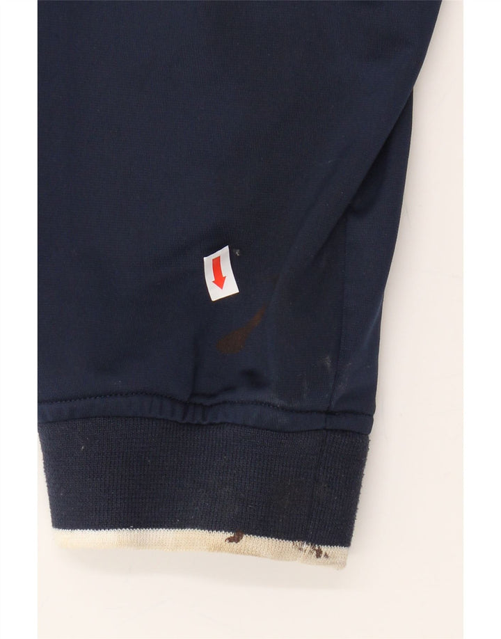 REEBOK Mens Tracksuit Top Jacket Large Navy Blue Colourblock Polyester Vintage Reebok and Second-Hand Reebok from Messina Hembry 