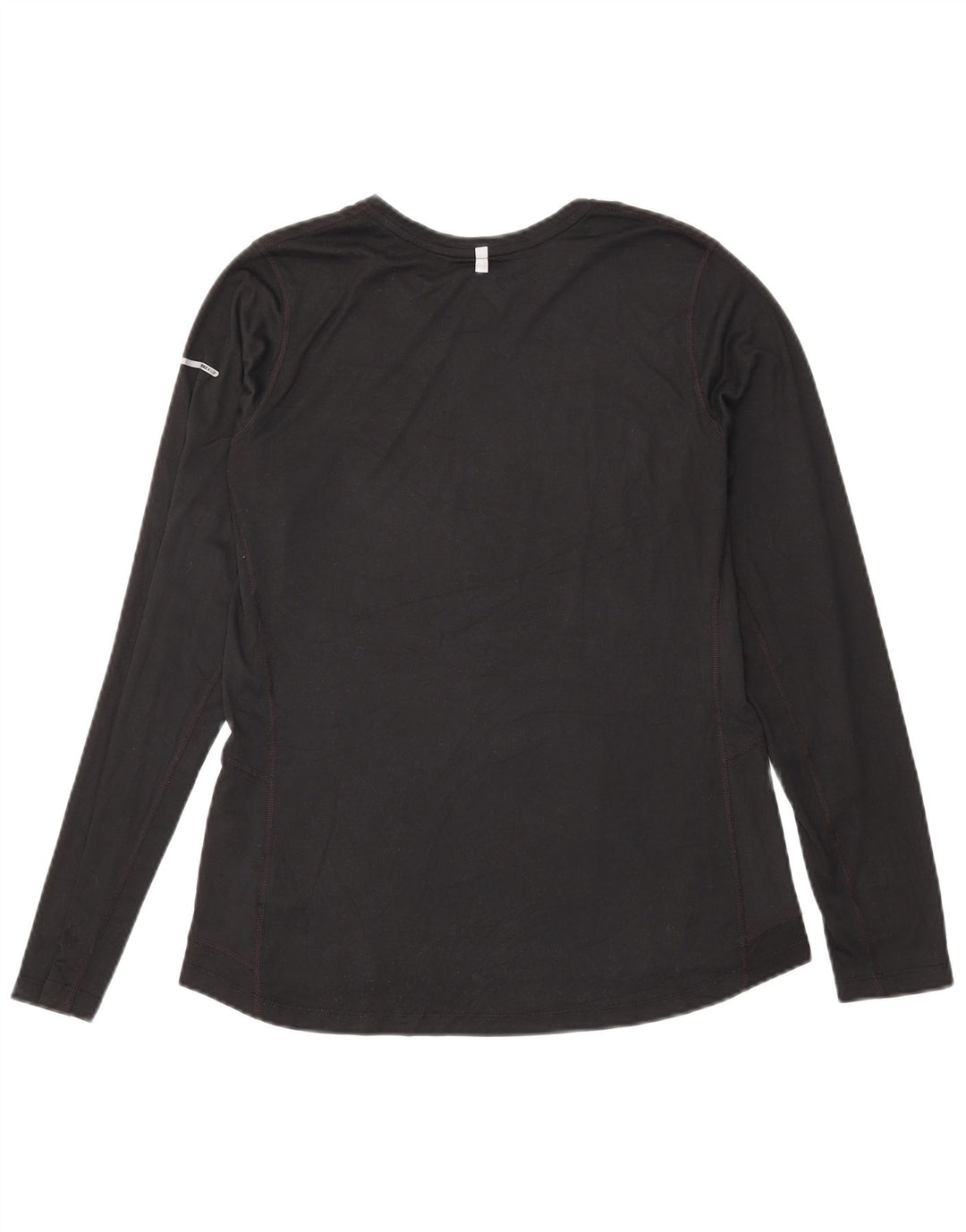 Nike Ženska Dri Fit Top majica dugih rukava UK 16 Veliki crni poliester