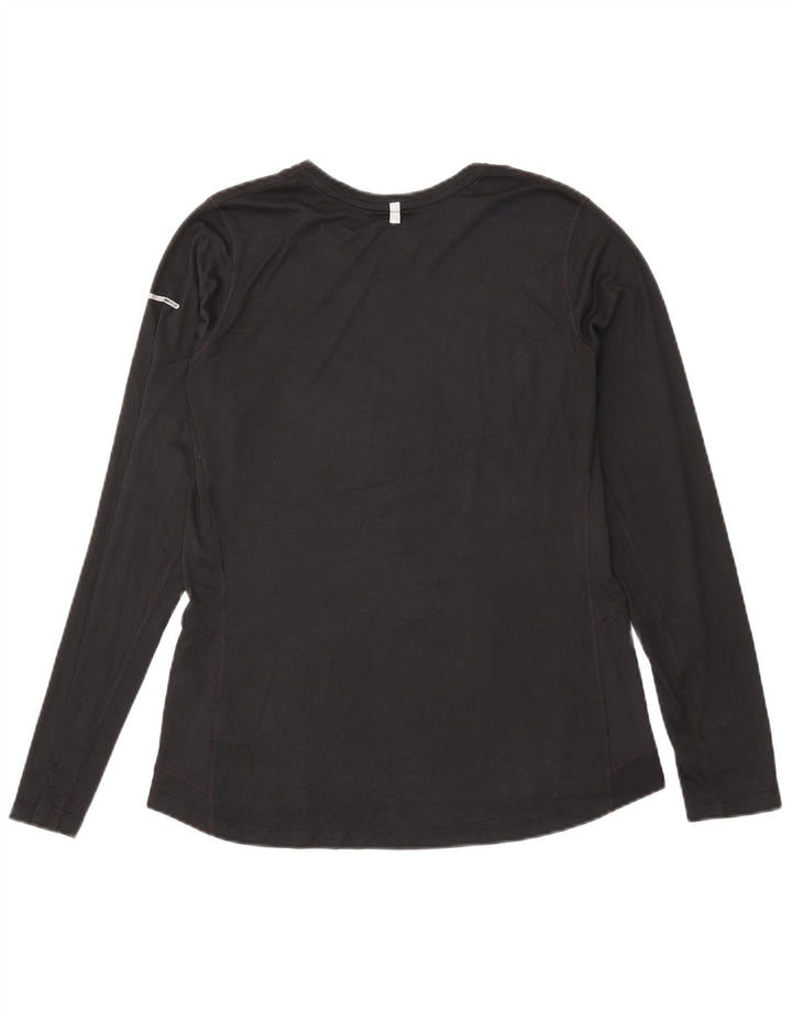 Nike Ženska Dri Fit Top majica dugih rukava UK 16 Veliki crni poliester