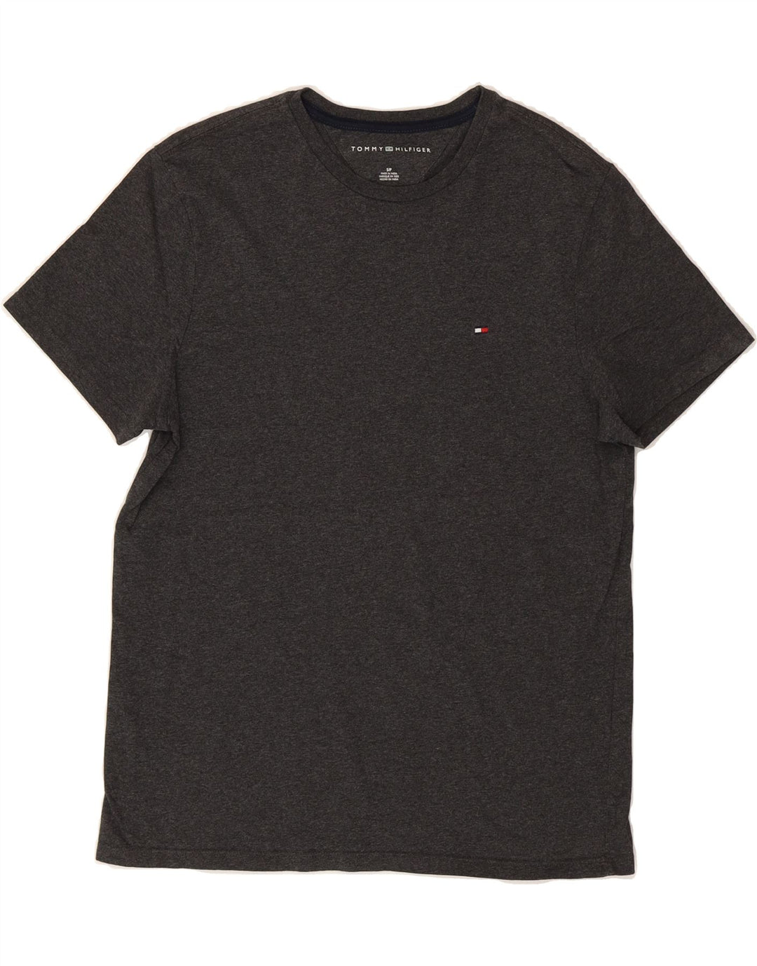 TOMMY HILFIGER Mens T-Shirt Top Small Grey Cotton Vintage Tommy Hilfiger and Second-Hand Tommy Hilfiger from Messina Hembry 