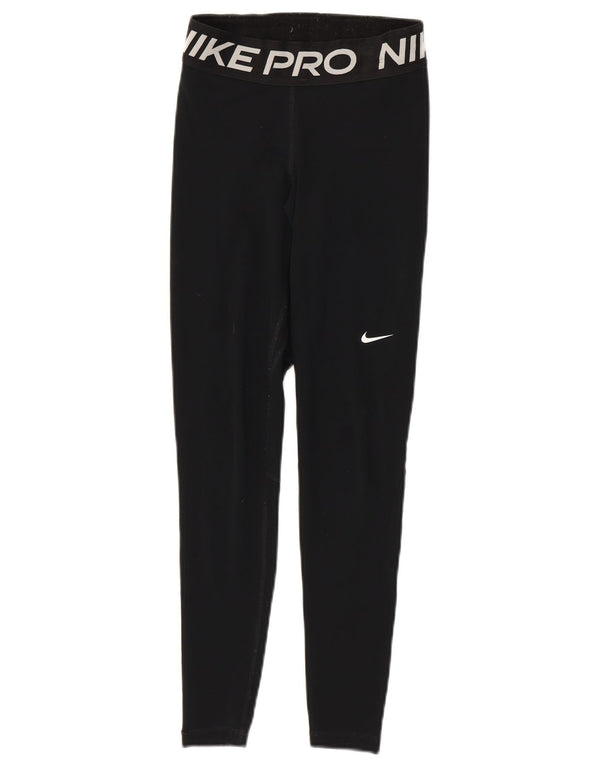 Nike Ženske Dri Fit Graphic Leggings UK 4 XS crni poliester
