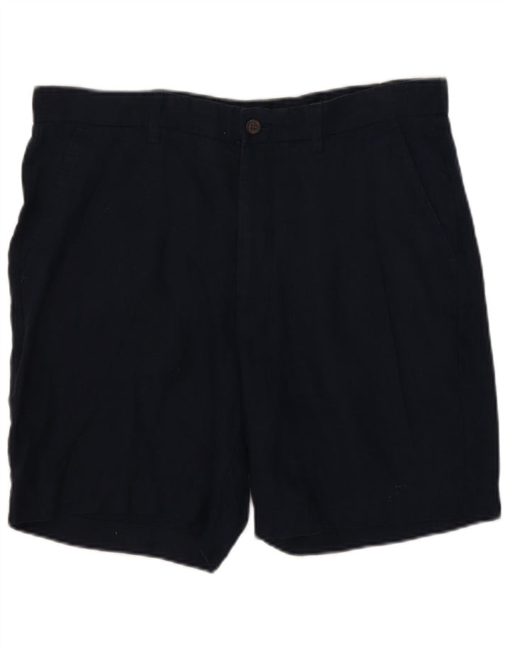 Zara ženske chino kratke hlače Large W32 tamnoplavi lan