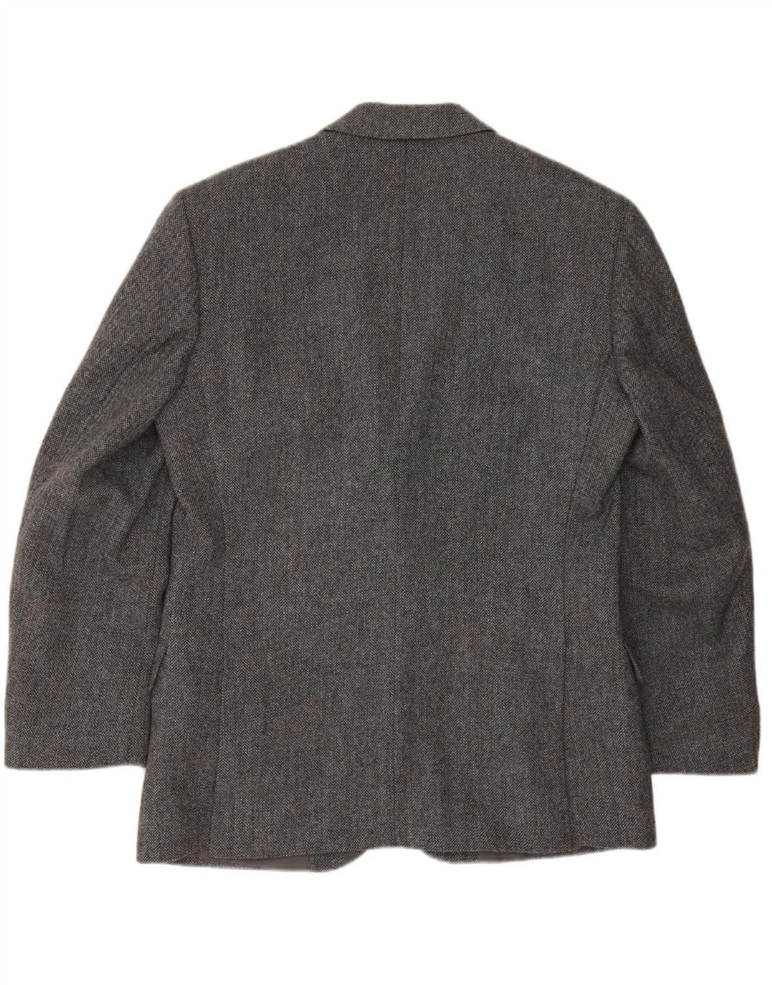 VINTAGE Mens 2 Button Blazer Jacket UK 42 XL Grey Herringbone