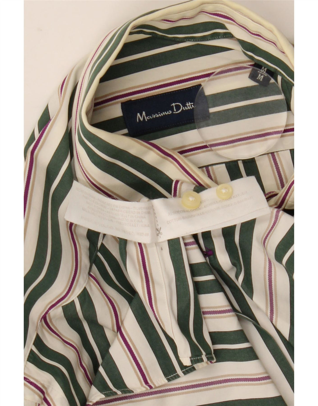 Massimo Dutti muška košulja srednje zelene pruge, pamuk