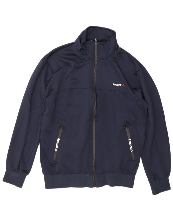 Reebok muška gornja jakna za trenirku 2XL tamnoplavi poliester