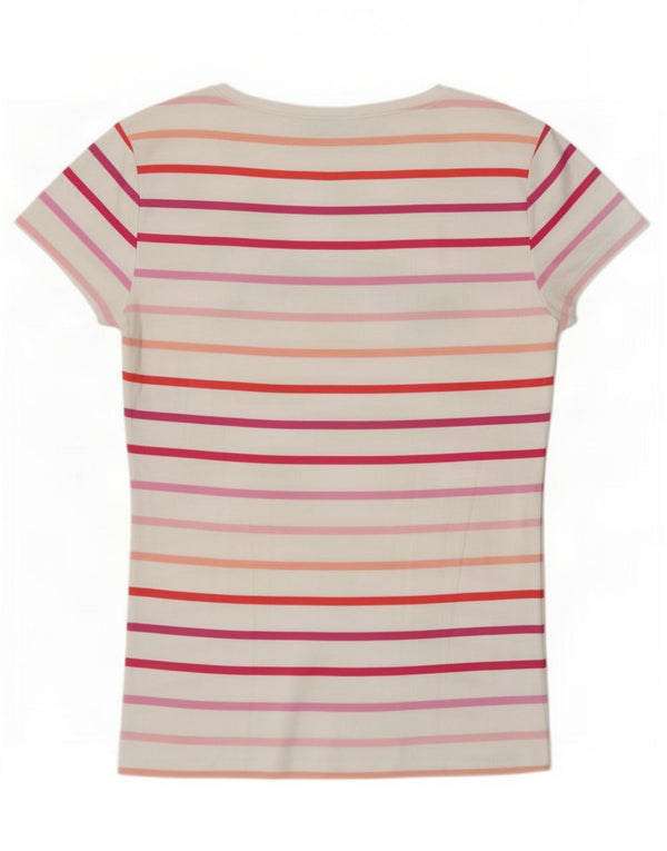 Tommy Hilfiger Ženska majica kratkih rukava s grafičkim motivima UK 14 srednje bijele pruge, pamuk
