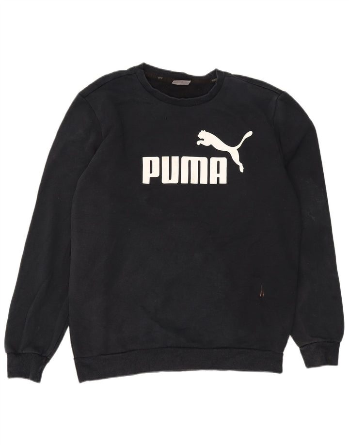 Puma muška trenirka s motivima srednje plave boje, pamuk
