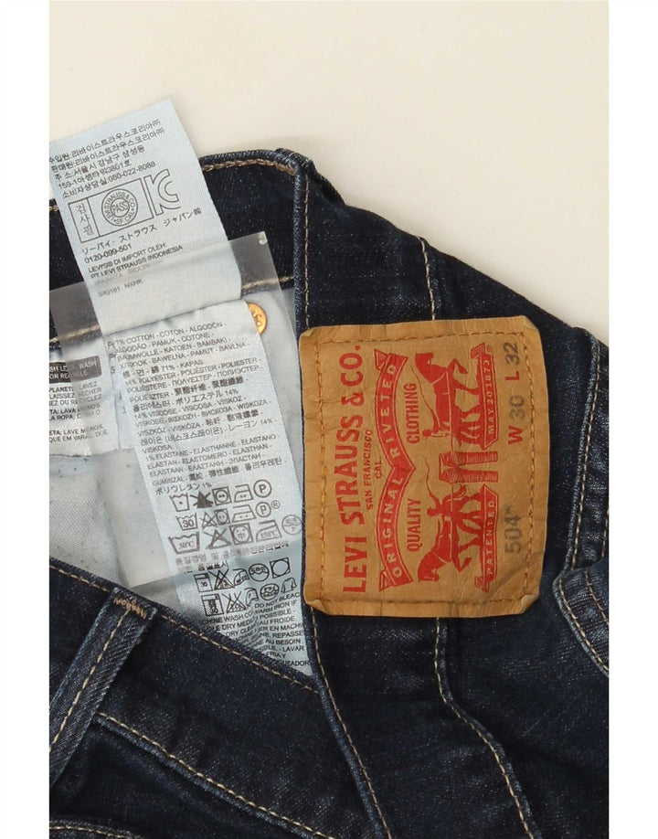 Levi's ženske ravne traperice 504 W30 L32 tamnoplavi pamuk