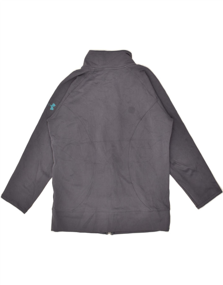UNDER ARMOUR Womens Tracksuit Top Jacket UK 14 Medium Grey Polyester | Vintage Under Armour | Thrift | Second-Hand Under Armour | Used Clothing | Messina Hembry 