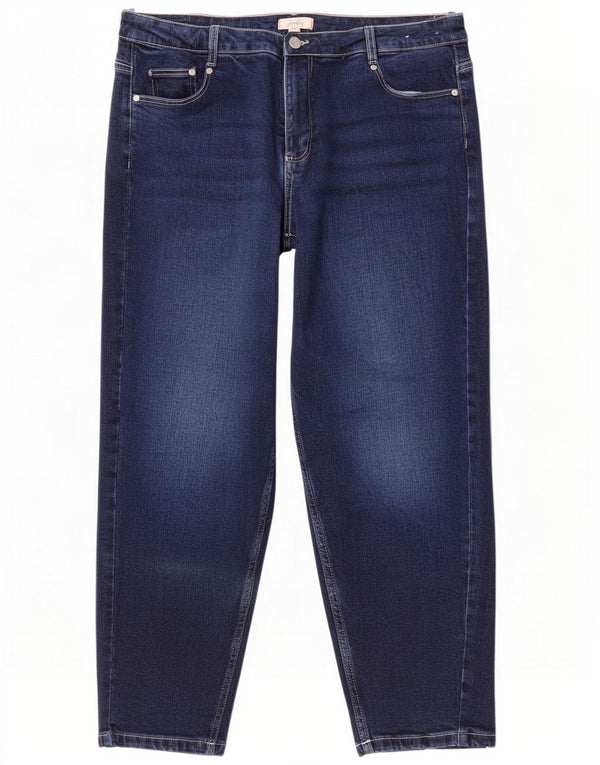 Joules Womens Tapered Jeans UK 16 Large W38 L25 Navy Blue Cotton
