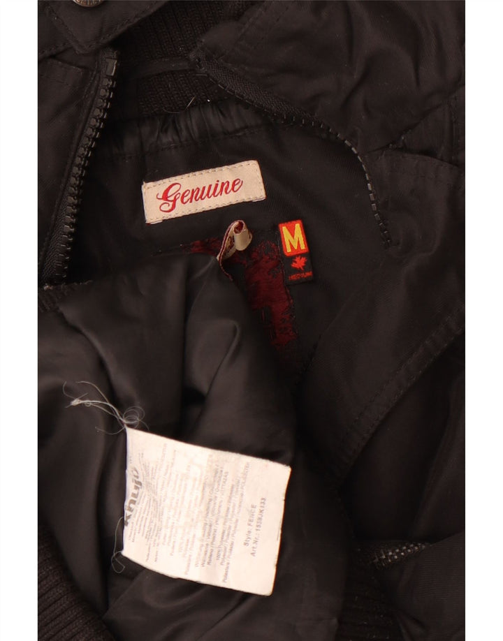 KHUJO ženska bomber jakna s kapuljačom UK 14 srednji crni poliester