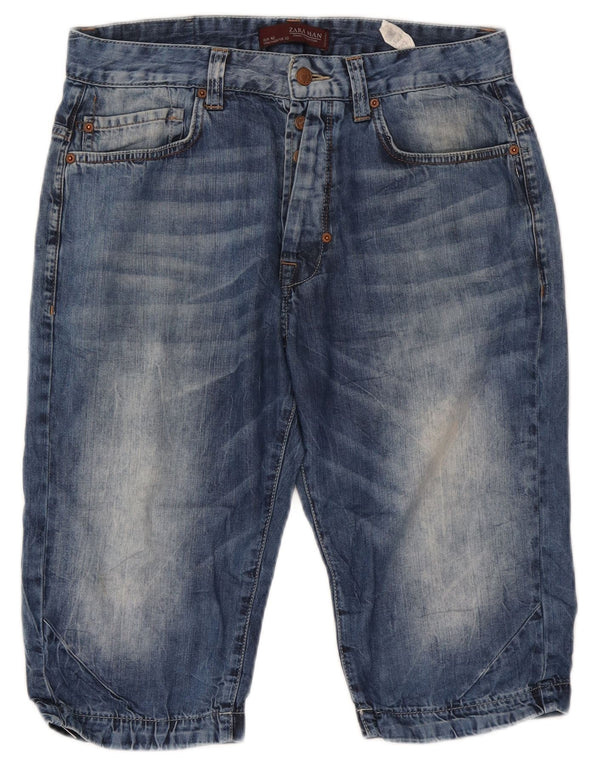 Zara muške traper kratke hlače EU 42 Large W32 Blue Cotton