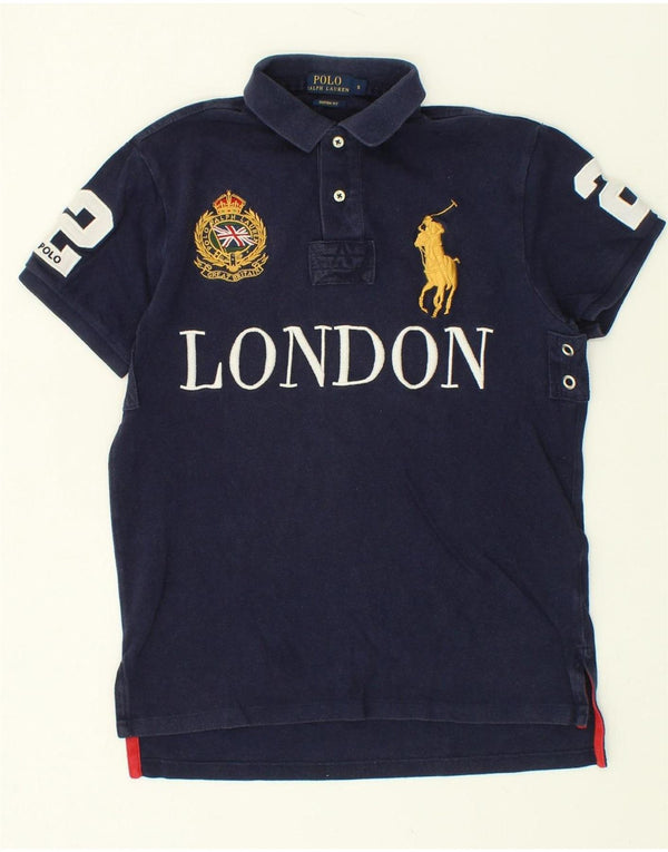 POLO RALPH LAUREN Muška ragbi polo majica prilagođenog kroja mala tamnoplava
