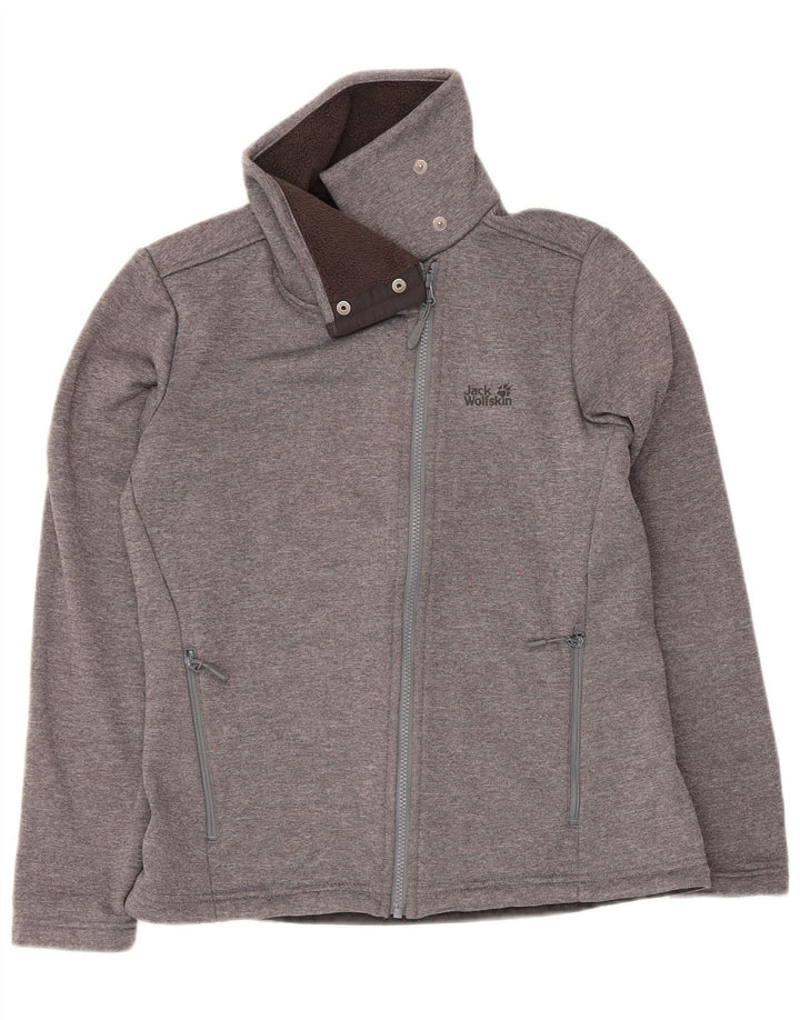 Jack Wolfskin ženska gornja jakna trenirke UK 14 srednje siva s pjegama