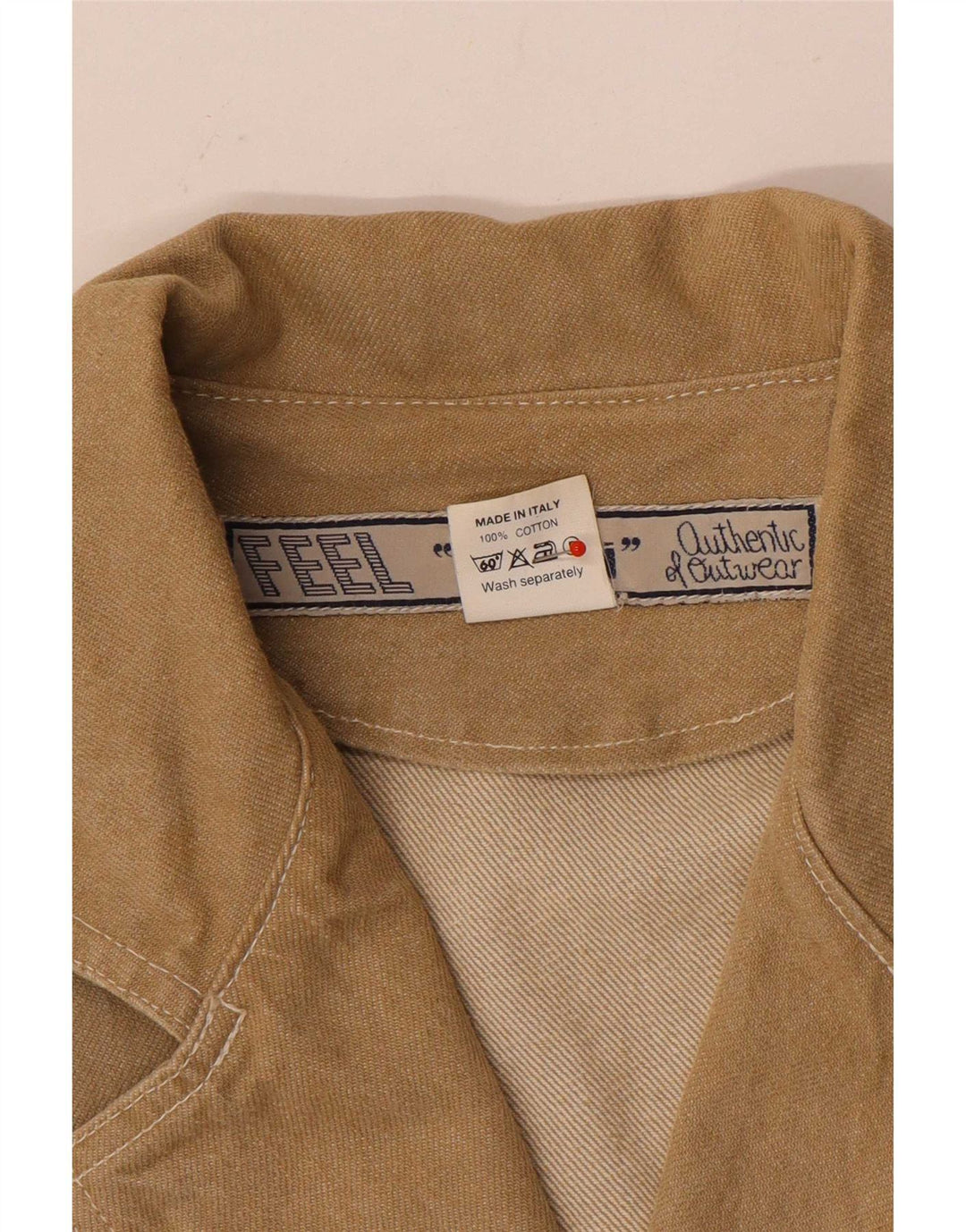 Vintage ženska crop traper jakna UK 14 srednje smeđi pamuk