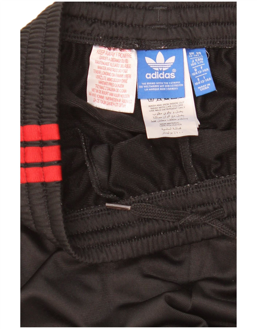 Adidas Hlače za trenirku za dječake 13-14 godina crne od poliestera
