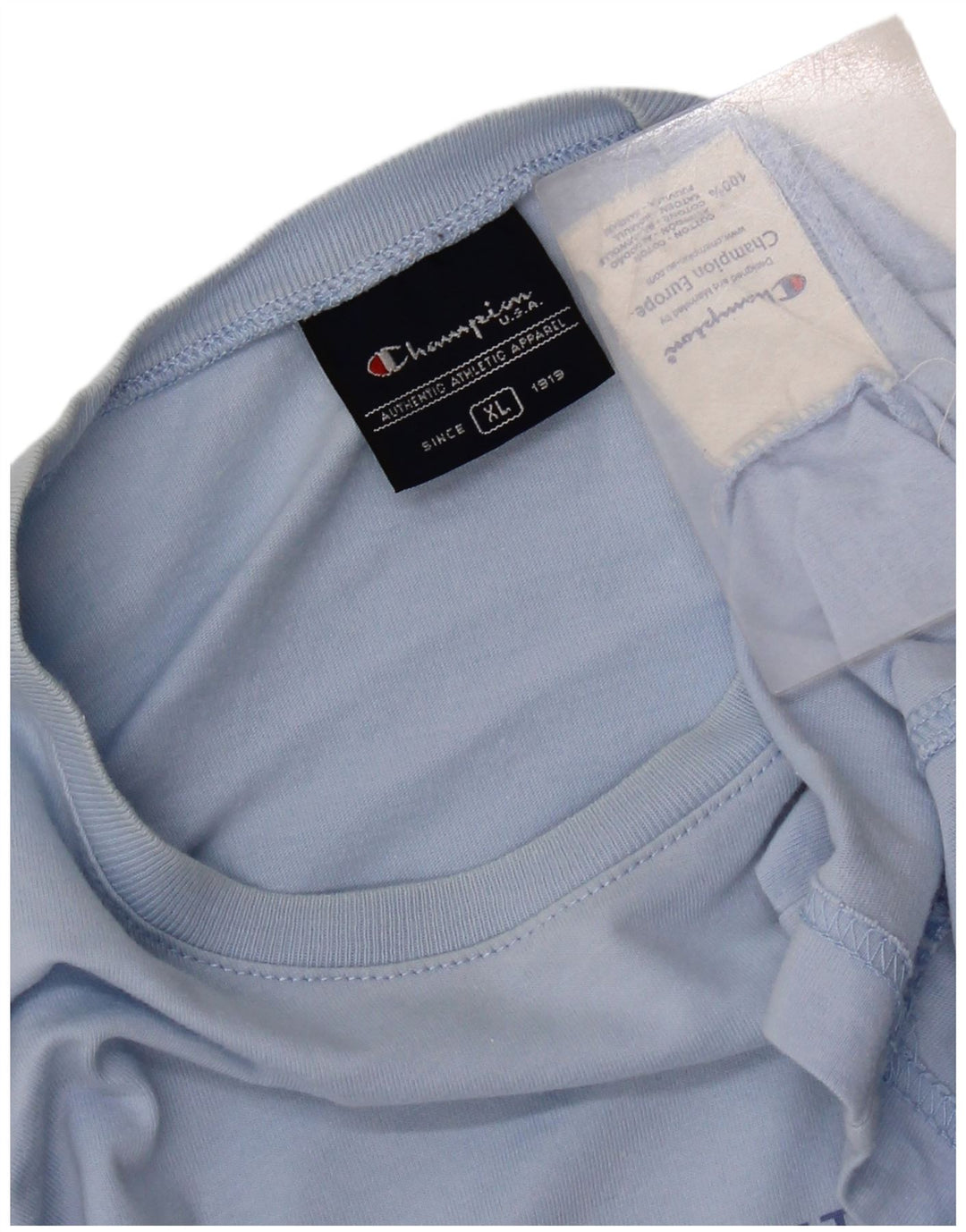 Champion ženska majica dugih rukava s grafikama UK 18 XL plavi pamuk