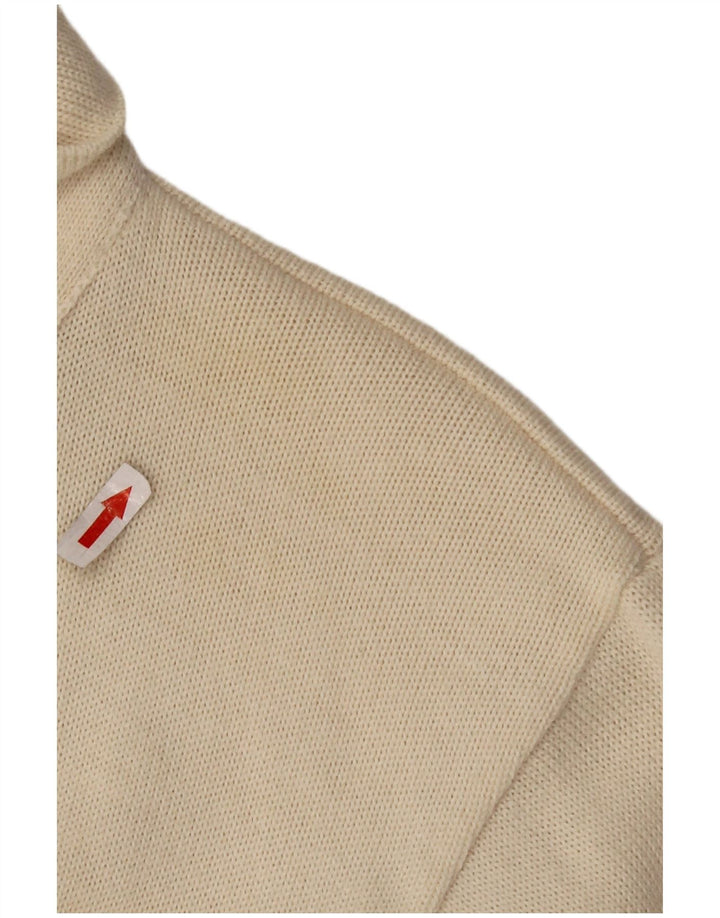 CIRO ESPOSITO Ženska pletena košulja bluza UK 14 Large Off White Wool