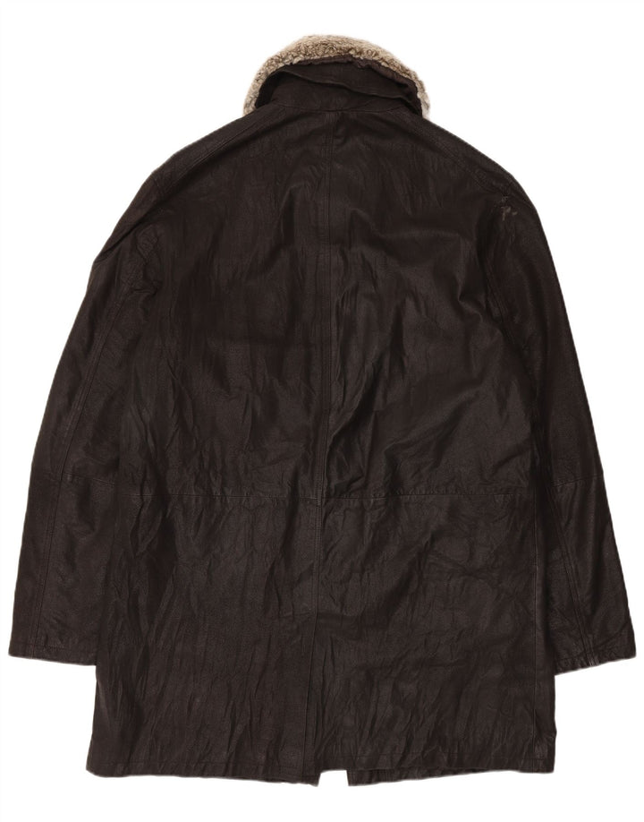 Vintage muški kožni kaput IT 54 2XL crna koža