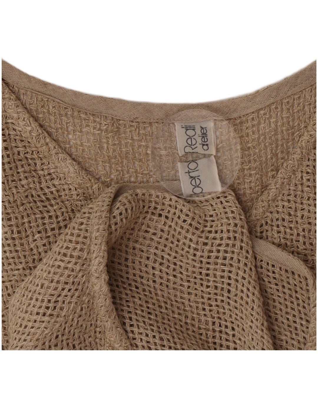 Vintage ženski prozirni set od 2 komada s 1 gumbom UK 12 srednje bež