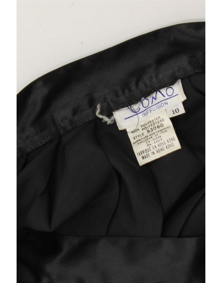 VINTAGE Womens Pleated Skirt UK 10 Small W28  Black Polyester Vintage Vintage and Second-Hand Vintage from Messina Hembry 