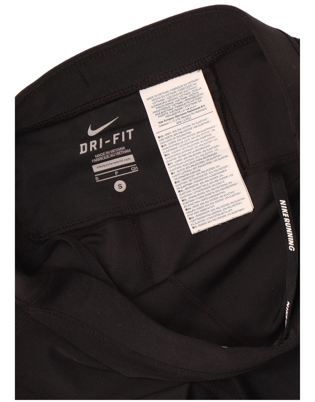 Nike Ženske Dri Fit Sportske Kratke Hlače UK 8 Mali crni poliester
