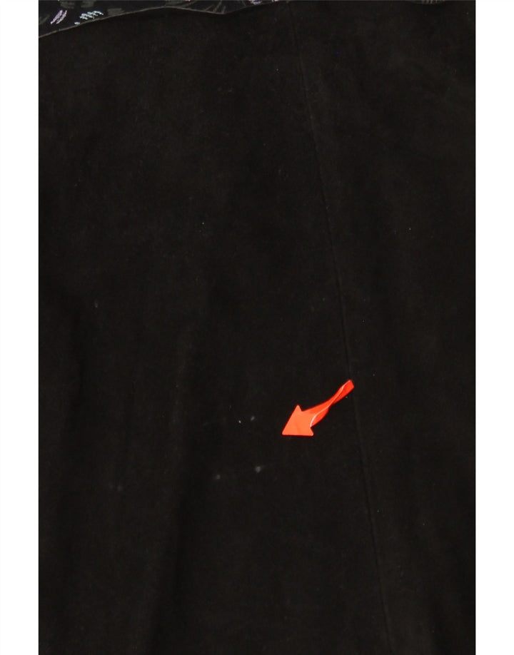 VINTAGE ženska suknja na preklop W30 srednje crna cvjetna