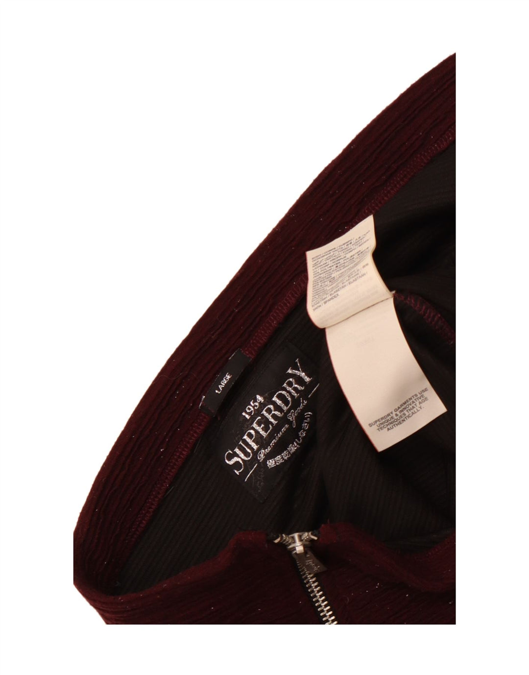 Superdry ženska mini suknja velika W32 tamnocrveni pjegavi poliester