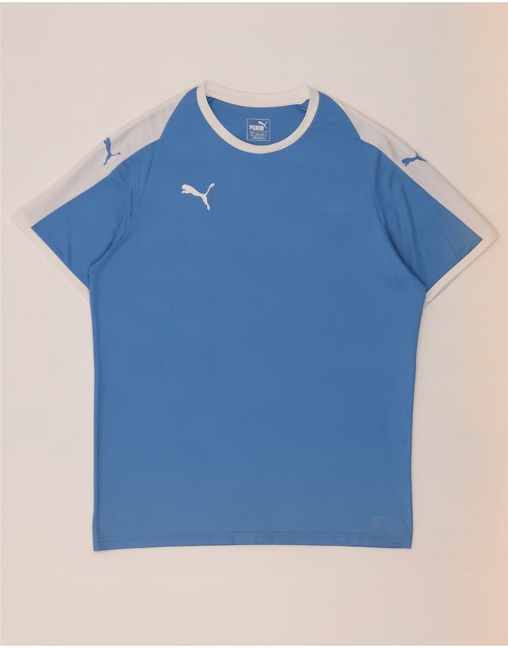 Puma muška majica kratkih rukava Large Blue Colourblock Poliester