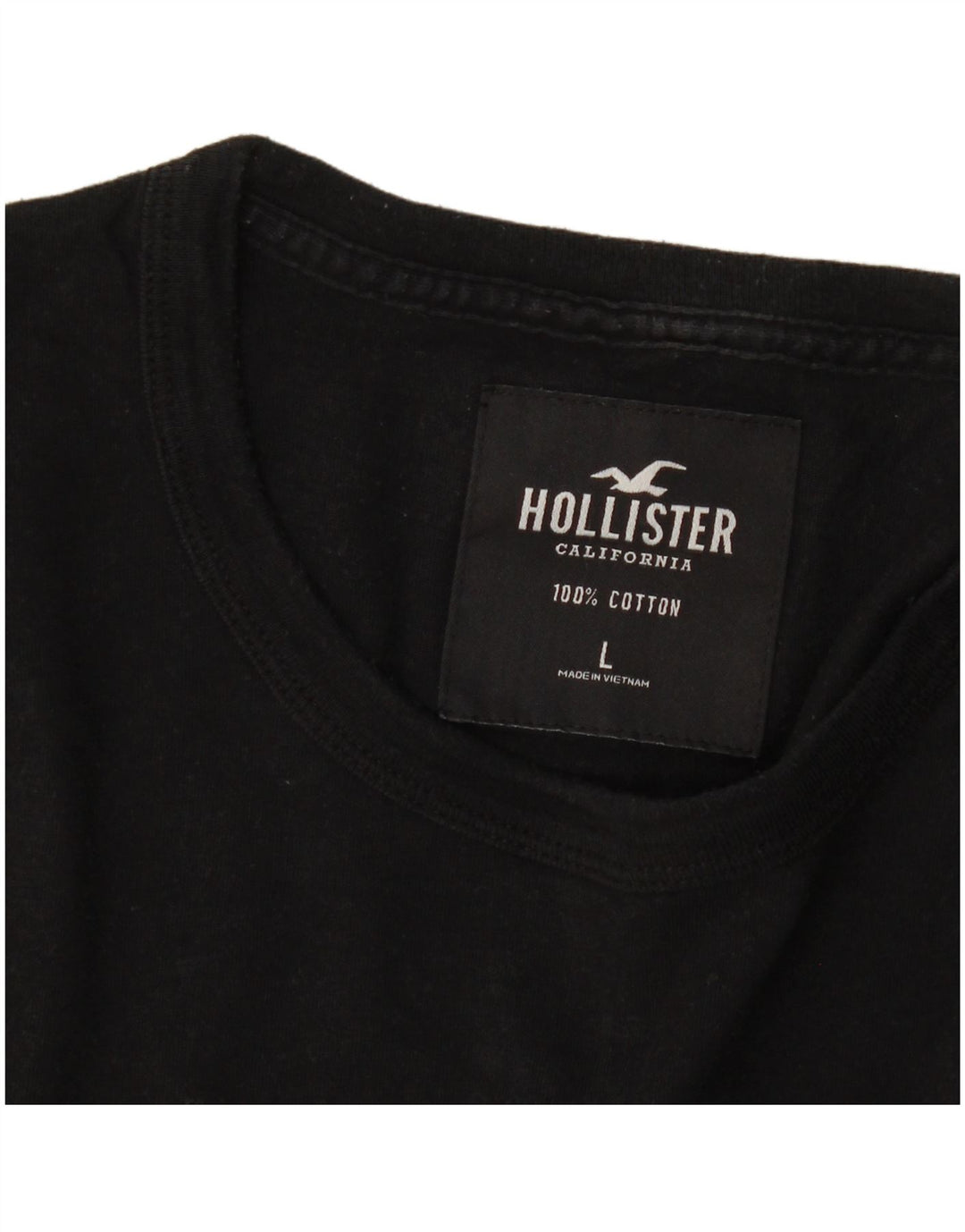 Hollister muška grafička majica dugih rukava, veliki crni pamuk