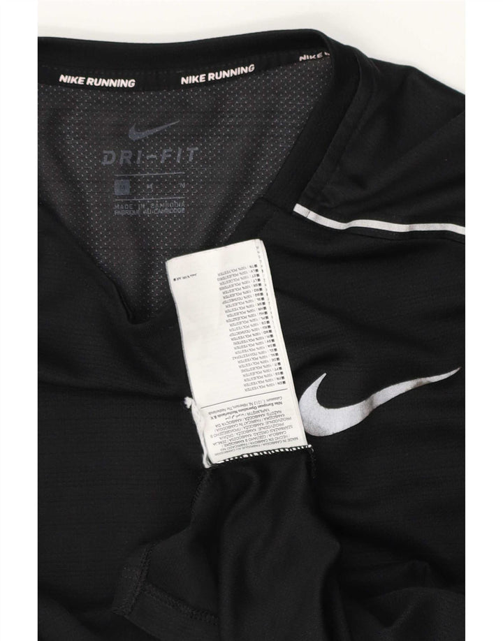 Nike muška Dri Fit majica dugih rukava srednje crne boje od poliestera