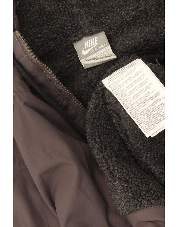 Nike muška bomber jakna s kapuljačom UK 34/36 mala siva poliesterska guma