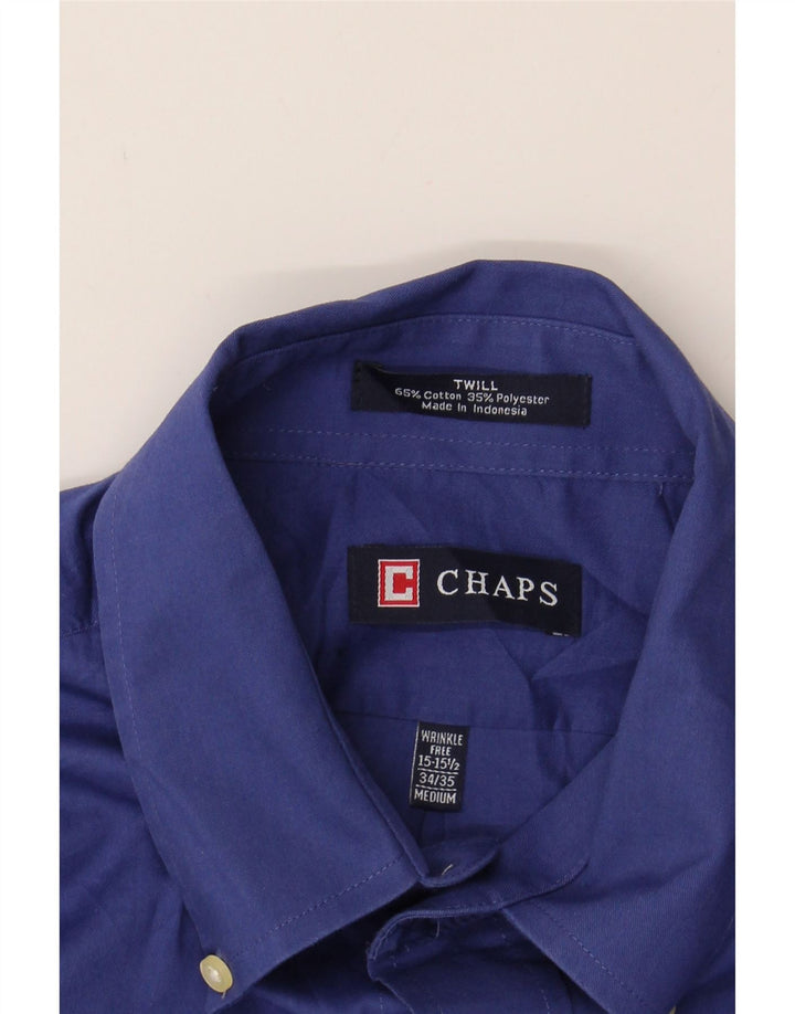 CHAPS Mens Shirt Size 15 1/2 Medium Blue Cotton Vintage Chaps and Second-Hand Chaps from Messina Hembry 