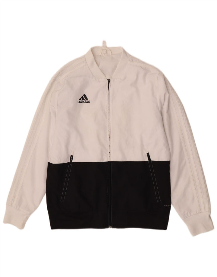 Adidas muška gornja jakna trenirke srednje bijele boje od poliestera
