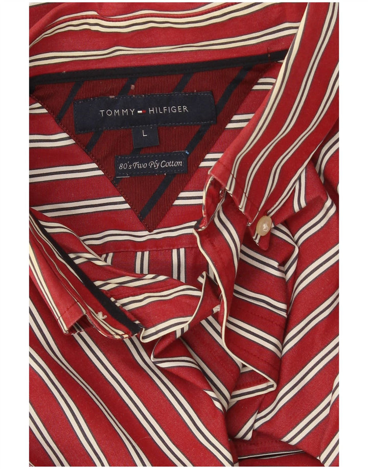 Tommy Hilfiger muška košulja na velike crvene pruge, pamuk
