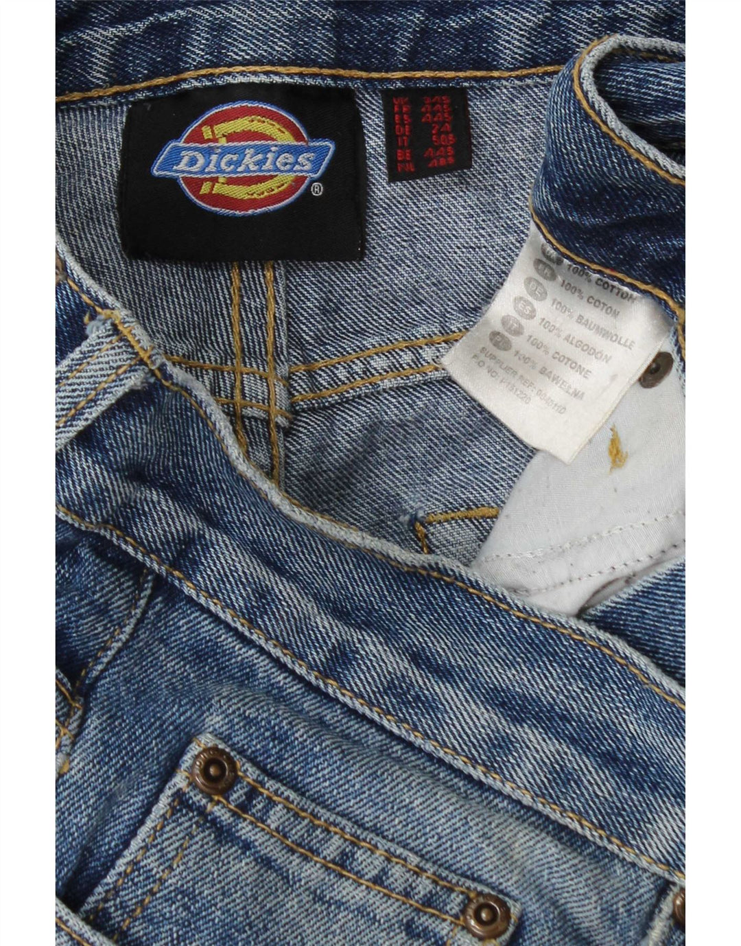 Dickies muške ravne traperice W34 L27 plavi pamuk