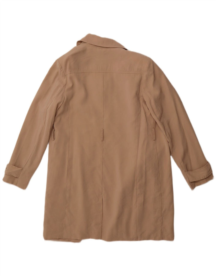 BANANA REPUBLIC ženski otvoreni trenč kaput UK 14 srednje bež viskoza