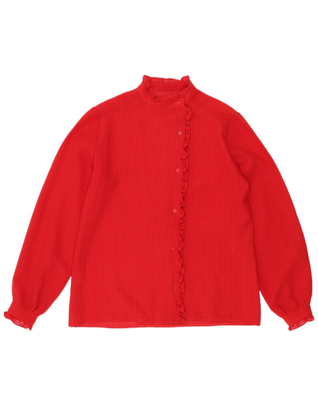 Vintage ženska košulja bluza UK 14 srednje crvene pruge