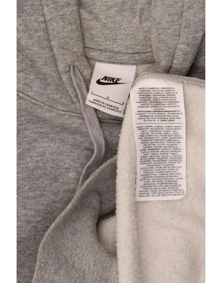 NIKE Muška majica s kapuljačom, veliki sivi pamuk