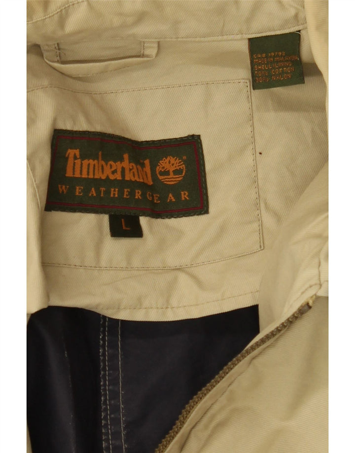 TIMBERLAND Mens Bomber Jacket UK 40 Large Yellow Cotton Vintage Timberland and Second-Hand Timberland from Messina Hembry 